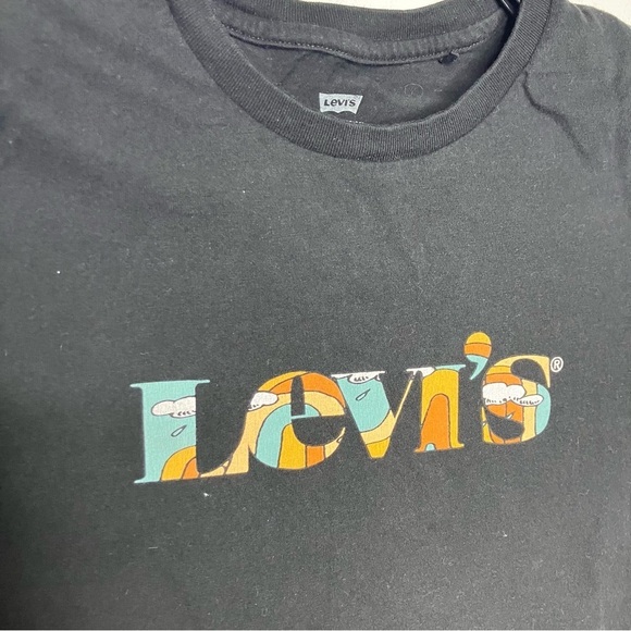 Levi’s t-shirt black mountain logo size XS - Picture 2 of 5